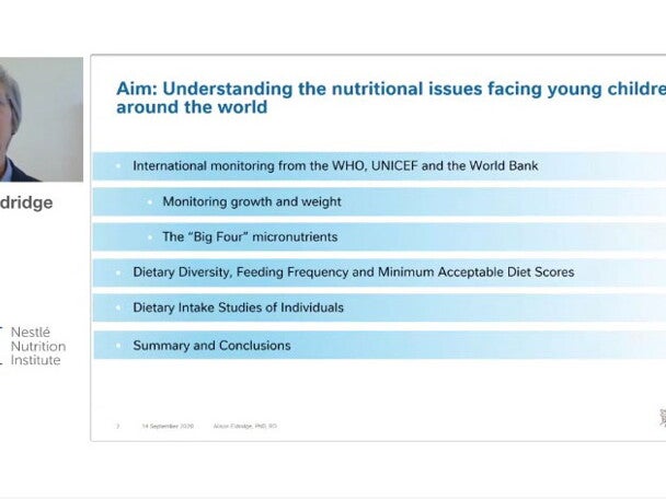 Cenário global de nutrição infantil por Prof. Alison Eldridge