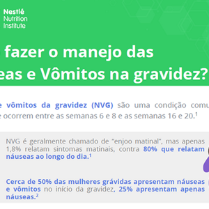 Como fazer o manejo das náuseas e vômitos na gravidez?