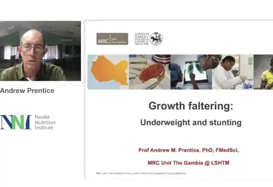 Problema de crescimento, criança abaixo do peso e com crescimento abaixo do esperado por Prof. Andrew M. Prentice